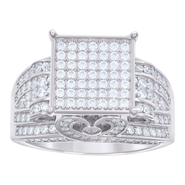 925 Sterling Silver Womens 0.40ct Moissanite Clover Good Luck Ring Size 9 - SLV-136910 #135455