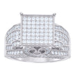 925 Sterling Silver Mens 1.18ct Moissanite Square Head Fashion Ring Size 8 - SLV-135458