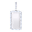 925 Sterling Silver Mens 2.72ct Moissanite Dogtag Picture Frame Pendant 