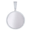 925 Sterling Silver Mens 1.55ct Moissanite Picture Frame Charm Pendant
