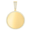 925 Sterling Silver Yellow-tone Mens 1.55ct Moissanite Picture Frame Charm Pendant
