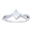 925 Sterling Silver Womens 1.00ct Baguette 0.21ct Round Moissanite Fashion Engagement Ring Size 7 - SLV-135539