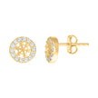 10kt Yellow Gold Womens Cubic-Zirconia Fashion Stud Earrings