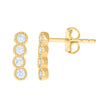 10kt Yellow Gold Womens Cubic-Zirconia Fashion Stud Earrings