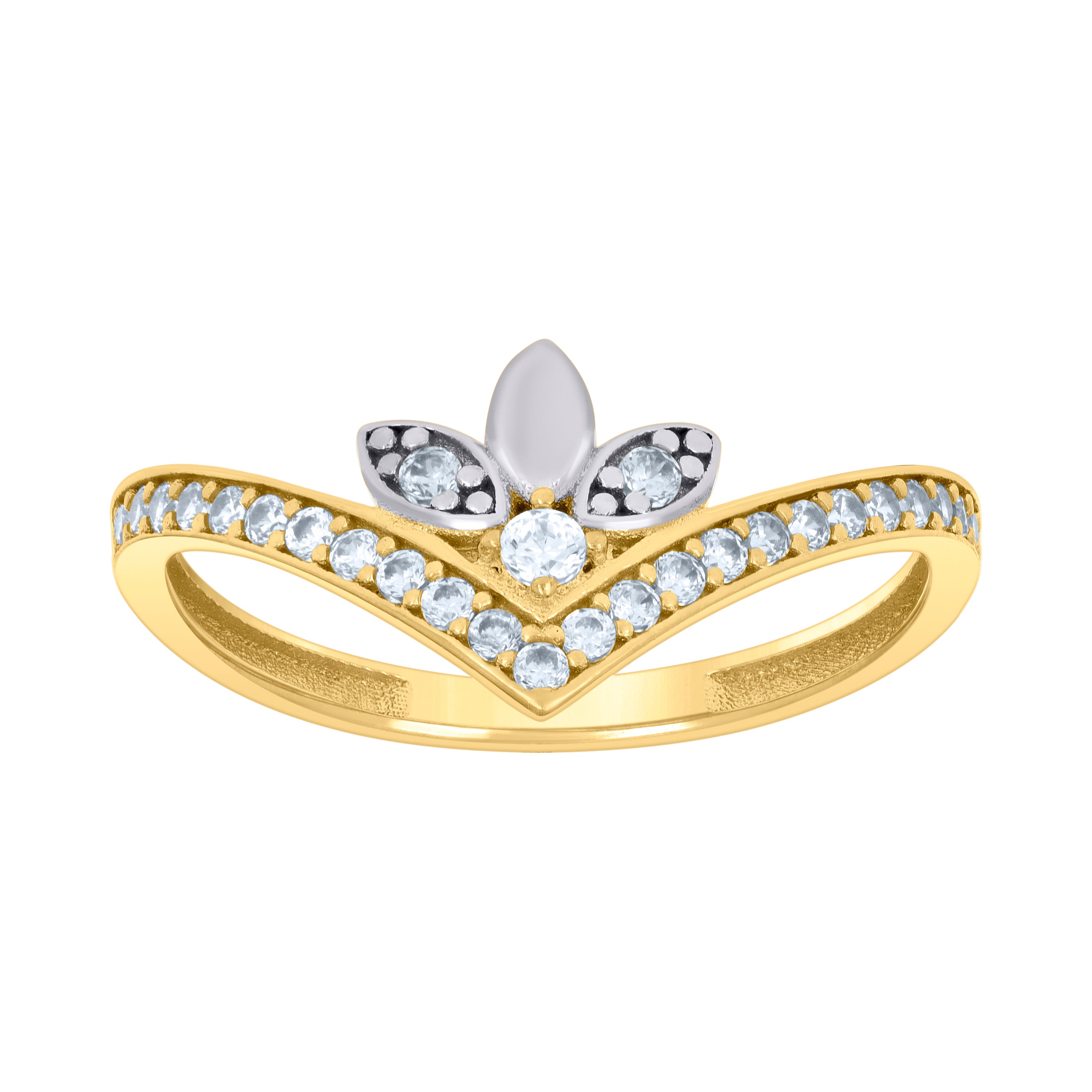 10kt Two-tone Gold Womens Fashion Ring 