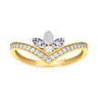 10kt Two-tone Gold Womens Fashion Ring 