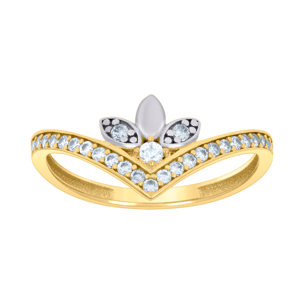 10kt Two-tone Gold Womens Fashion Ring 
