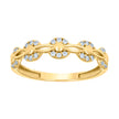 10kt Yellow Gold Womens Cubic-Zirconia Fashion Ring 