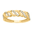 10kt Yellow Gold Womens Cubic-Zirconia Twisted Fashion Ring 