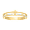 14kt Yellow Gold Womens Cubic-Zirconia Cross Religious Ring 