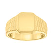 14kt Yellow Gold Womens Octagon Head Signet Ring 