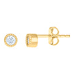 14kt Yellow Gold Womens Cubic-Zirconia Fashion Stud Earrings 