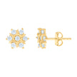 14kt Yellow Gold Womens Cubic-Zirconia Fashion Stud Earrings 