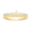 14kt Yellow Gold Womens Cubic-Zirconia Marijuana Fashion Ring 