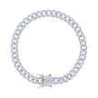 925 Sterling Silver 2.70ct Moissanite Miami Cuban Chain Bracelet 6mm 7 Inches