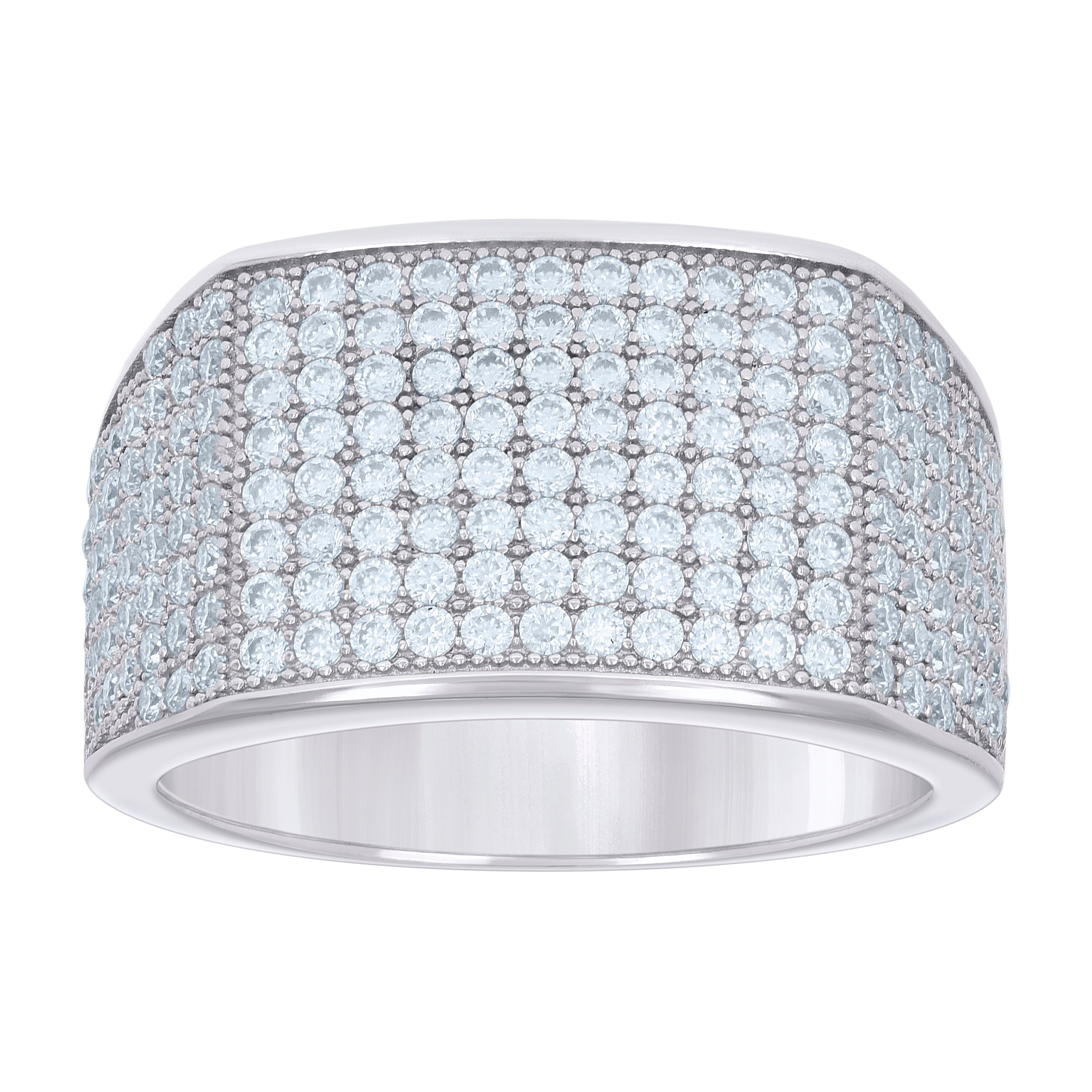 925 Sterling Silver Mens 1.90ct Moissanite Fashion Ring Size 10