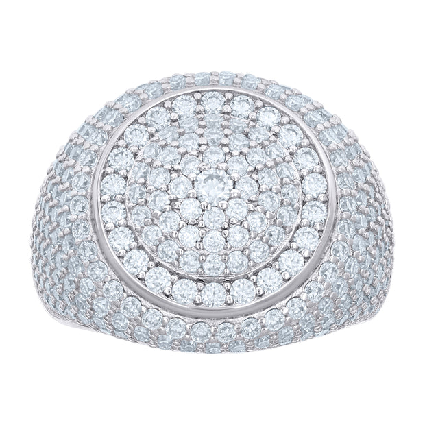 925 Sterling Silver Mens 4.36ct Moissanite Fashion Ring Size 9 - SLV-135973