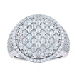 925 Sterling Silver Mens 1.99ct Baguette 1.58ct Round Moissanite Fashion Ring Size 8