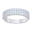 925 Sterling Silver Womens 1.32ct Moissanite Fashion Wedding Band Ring Size 5