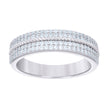 925 Sterling Silver Womens 0.71ct Moissanite Fashion Wedding Band Ring Size 5
