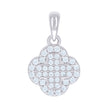 925 Sterling Silver Womens 0.33ct Moissanite Clover Good Luck Pendant