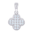 925 Sterling Silver Womens 0.21ct Moissanite Clover Good Luck Pendant