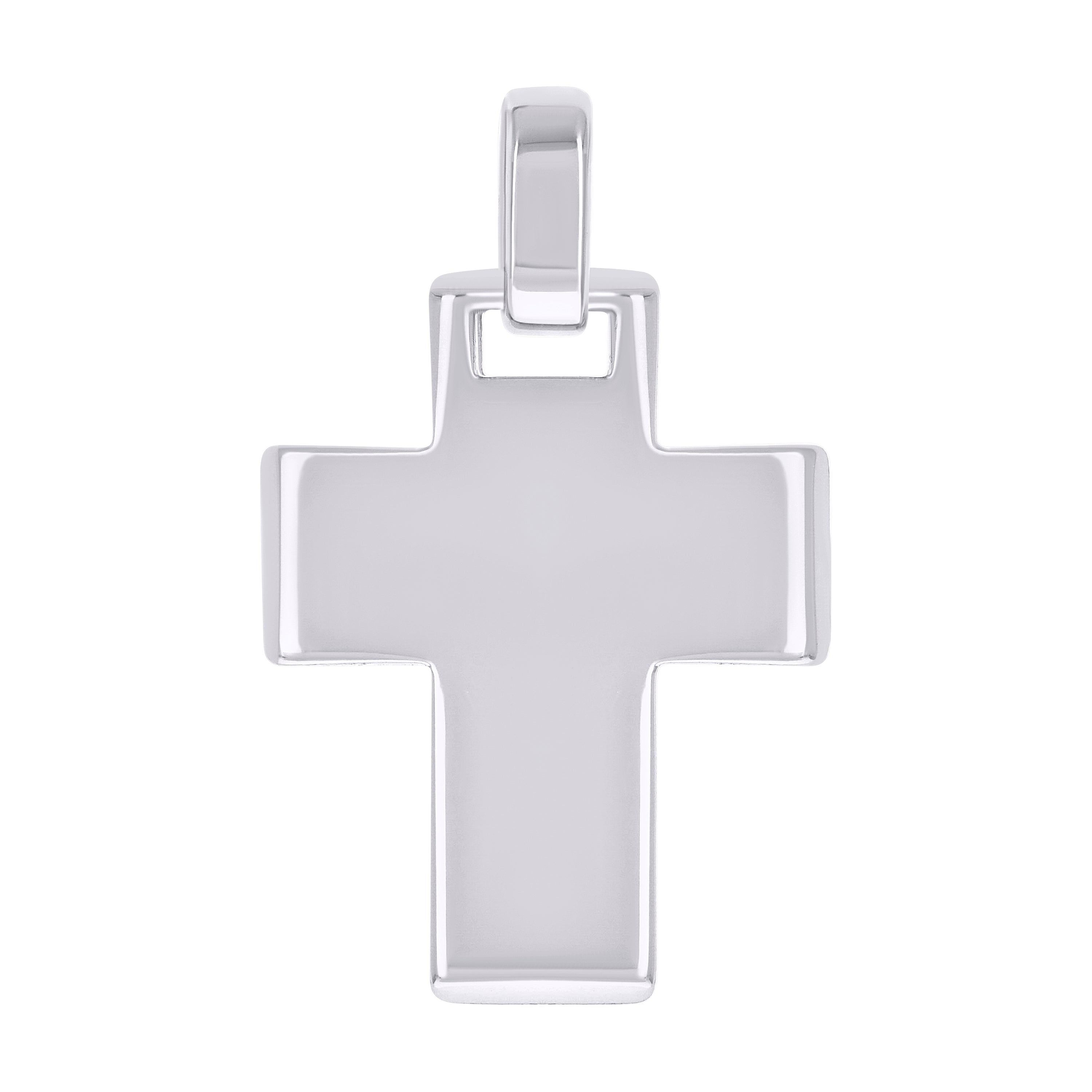 925 Sterling Silver Unisex Without CZ Cross Religious Charm Pendant