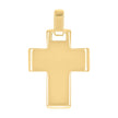 925 Sterling Silver Yellow-tone Unisex Without CZ Cross Religious Charm Pendant