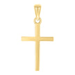 925 Sterling Silver Yellow-tone Unisex Without CZ Cross Religious Charm Pendant
