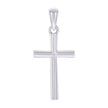 925 Sterling Silver Unisex Without CZ Cross Religious Charm Pendant