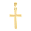 925 Sterling Silver Yellow-tone Unisex Without CZ Cross Religious Charm Pendant