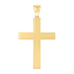 925 Sterling Silver Yellow-tone Unisex Without CZ Cross Religious Charm Pendant