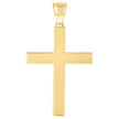925 Sterling Silver Yellow-tone Unisex Without CZ Cross Religious Charm Pendant