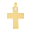 925 Sterling Silver Yellow-tone Unisex Without CZ Cross Religious Charm Pendant
