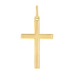 925 Sterling Silver Yellow-tone Unisex Without CZ Cross Religious Charm Pendant