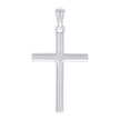 925 Sterling Silver Unisex Without CZ Cross Religious Charm Pendant