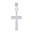 925 Sterling Silver Unisex Cubic-Zirconia Cross Religious Charm Pendant