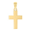 925 Sterling Silver Yellow-tone Unisex Without CZ Cross Religious Charm Pendant