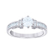 925 Sterling Silver Womens Princess-Cut Round Cubic-Zirconia Fashion Engagement Ring Size 8 - SLV-136509