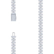 925 Sterling Silver 8.82ct Moissanite Cross Link Chain 10mm Size 18 Inches - SLV-136857
