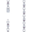925 Sterling Silver Mens 30.57ct Moissanite Skull Link Chain Necklace 9.3mm Size 24 Inches - SLV-136864