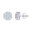 925 Sterling Silver Womens 0.98ct Moissanite Fashion Stud Earrings 