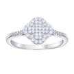 925 Sterling Silver Womens 0.40ct Moissanite Clover Good Luck Ring Size 7 - SLV-136908