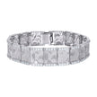 925 Sterling Silver 5.13ct Moissanite Square Link Nugget Bracelet 16mm Size 8.5 Inches
