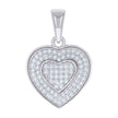 925 Sterling Silver Womens 0.35ct Moissanite Heart Pendant 