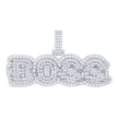 925 Sterling Silver Mens 2.47ct Moissanite BOSS Fashion Pendant 