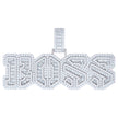 925 Sterling Silver Mens 4.62ct Round 3.52ct Baguette Moissanite BOSS Fashion Pendant 