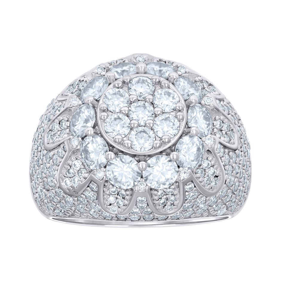 925 Sterling Silver Mens 6.52ct Moissanite Fashion Ring Size 11 - SLV-137036