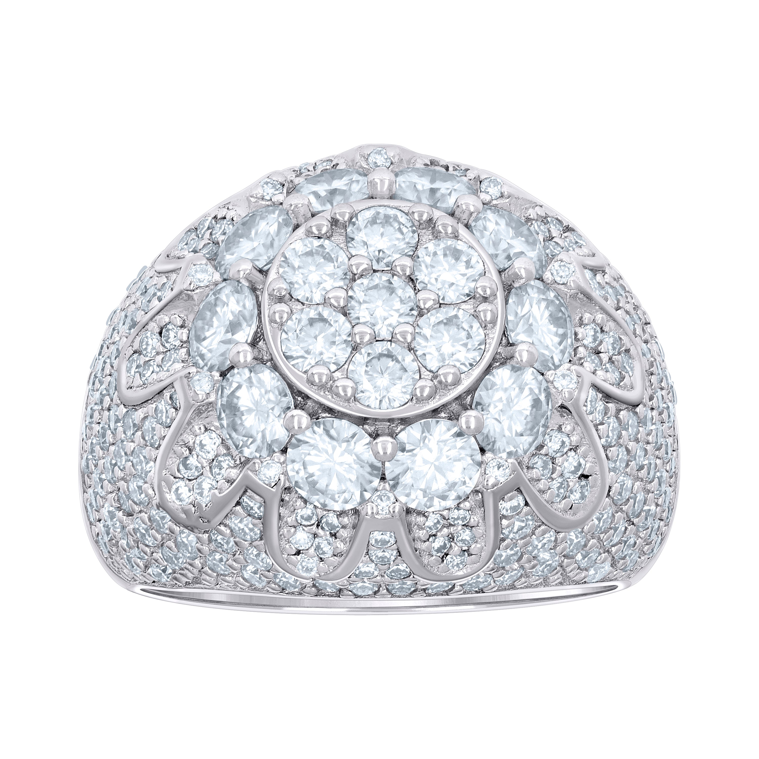 925 Sterling Silver Mens 6.52ct Moissanite Fashion Ring Size 12 - SLV-137037