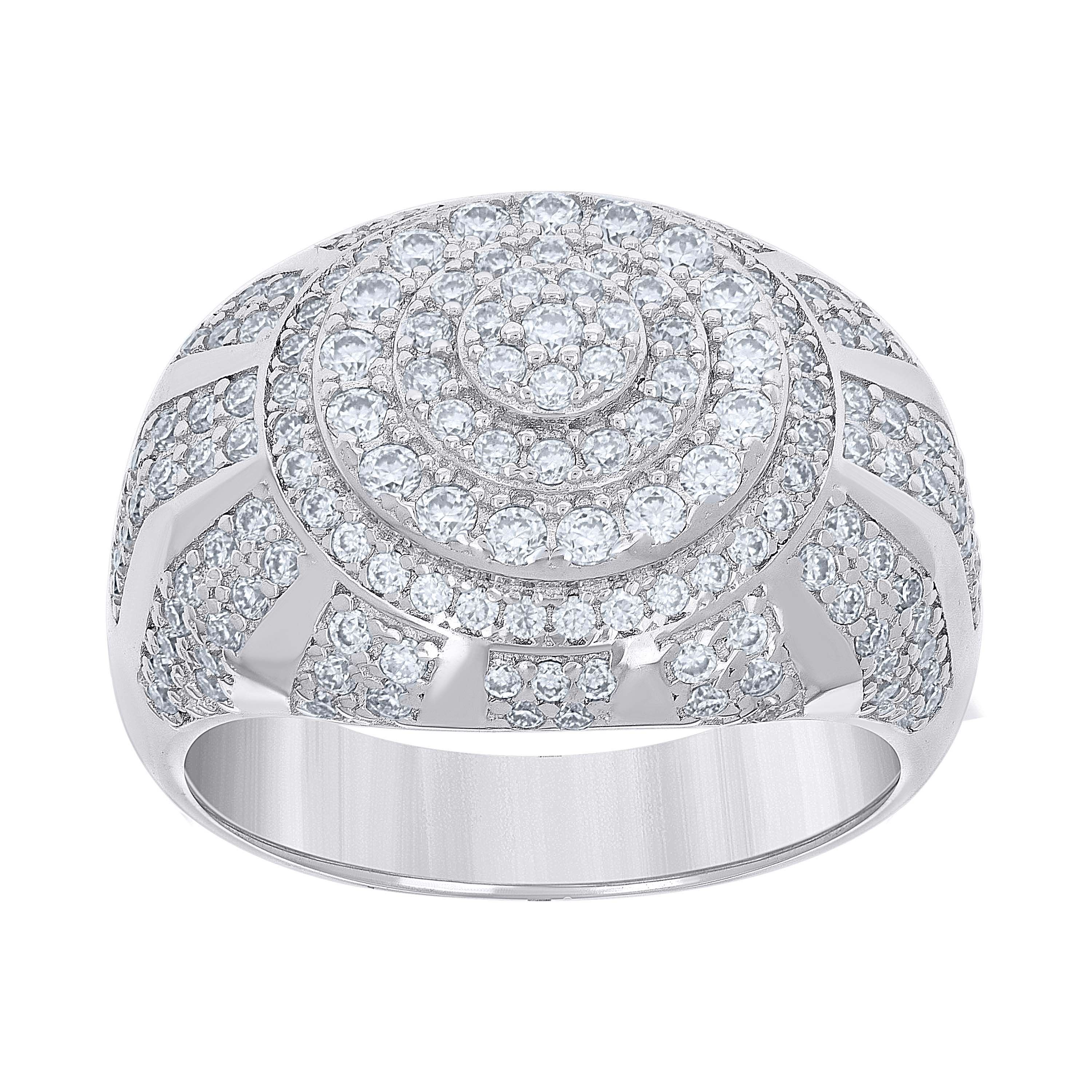 925 Sterling Silver Mens 2.45ct Moissanite Fashion Ring Size 11